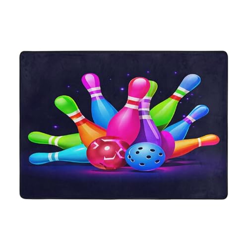 Bedruckte Teppiche für Wohnzimmer, Schlafzimmer und Büro, 203 x 147 cm, weiche rutschfeste moderne Indoor-Teppiche von DZBDWZXH