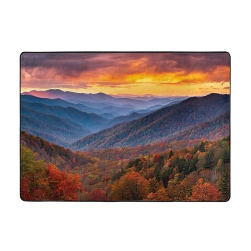 Bedruckte Teppiche für Wohnzimmer, Schlafzimmer und Büro, 203 x 147 cm, weiche rutschfeste moderne Innenteppiche von DZBDWZXH