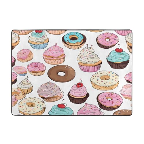 Bedruckte Teppiche für Wohnzimmer, Schlafzimmer und Büro, 203 x 147 cm, weiche rutschfeste moderne Teppiche für den Innenbereich. von DZBDWZXH