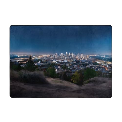 Bedruckte Teppiche für Wohnzimmer, Schlafzimmer und Büro, 203 x 147 cm, weiche rutschfeste moderne Teppiche für den Innenbereich. von DZBDWZXH