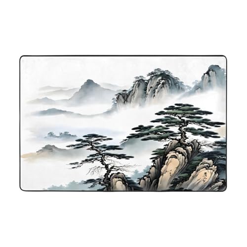 Bedruckte Teppiche für Wohnzimmer, Schlafzimmer und Büro, Bodenmatte, 182,9 x 121,9 cm, weich, rutschfest, modern, für den Innenbereich Bedruckte Teppiche für Wohnzimmer, Schlafzimmer und Büro, Bodenmatte, 182,9 x 121,9 cm, weich, rutschfest, modern, für den Innenbereich von DZBDWZXH