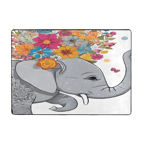 Bedruckter Teppich für Wohnzimmer, Schlafzimmer und Büro, 203 x 147 cm, weich, rutschfest, modern, für den Innenbereich Bedruckter Teppich für Wohnzimmer, Schlafzimmer und Büro, 203 x 147 cm, weich, rutschfest, modern, für den Innenbereich von DZBDWZXH