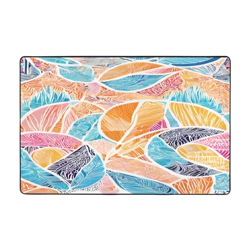Bedruckter Teppich für Wohnzimmer, Schlafzimmer und Büro, 91,4 x 61 cm, weich, rutschfest, modern, für den Innenbereich Bedruckter Teppich für Wohnzimmer, Schlafzimmer und Büro, 91,4 x 61 cm, weich, rutschfest, modern, für den Innenbereich von DZBDWZXH