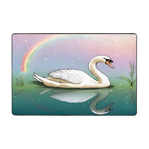 Bedruckter Teppich für Wohnzimmer, Schlafzimmer und Büro, Bodenmatte, 182,9 x 121,9 cm, weich, rutschfest, modern, für den Innenbereich Bedruckter Teppich für Wohnzimmer, Schlafzimmer und Büro, Bodenmatte, 182,9 x 121,9 cm, weich, rutschfest, modern, für den Innenbereich von DZBDWZXH