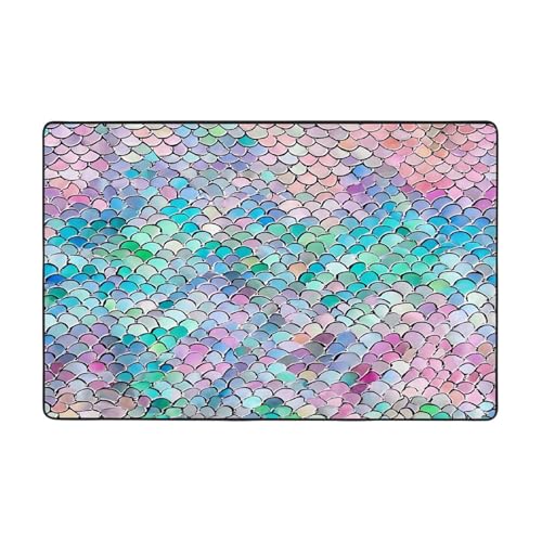 Bedruckter Teppich für Wohnzimmer, Schlafzimmer und Büro, Bodenmatte, 183 x 121 cm, weich, rutschfest, modern, für den Innenbereich. von DZBDWZXH