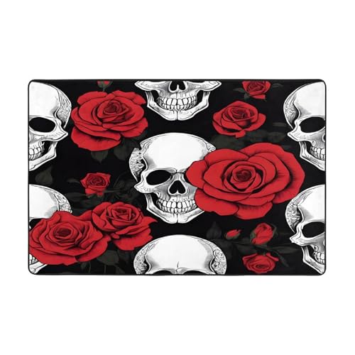 Bedruckter Teppich mit Halloween-Motiv für Wohnzimmer, Schlafzimmer und Büro, Bodenmatte, 91,4 x 61 cm, weich, rutschfest, modern, für den Innenbereich Bedruckter Teppich mit Halloween-Motiv für Wohnzimmer, Schlafzimmer und Büro, Bodenmatte, 91,4 x 61 cm, weich, rutschfest, modern, für den Innenbereich von DZBDWZXH