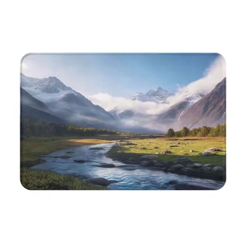 Bedruckter Türteppich für Badezimmer, Schlafzimmer und Büro, 40,6 x 61 cm, weich, rutschfest, modern, für den Innenbereich von DZBDWZXH