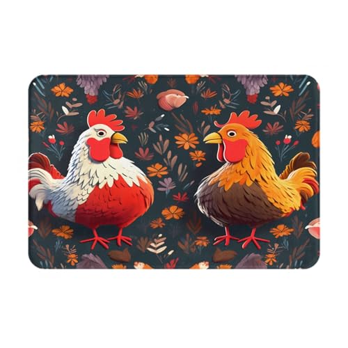 Bedruckter Türteppich für Badezimmer, Schlafzimmer und Büro, 40,6 x 61 cm, weich, rutschfest, modern, für den Innenbereich von DZBDWZXH