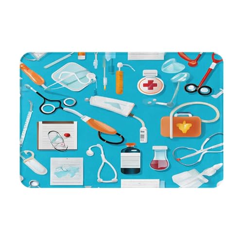 Bedruckter Türteppich für Badezimmer, Schlafzimmer und Büro, 40,6 x 61 cm, weich, rutschfest, modern, für den Innenbereich von DZBDWZXH