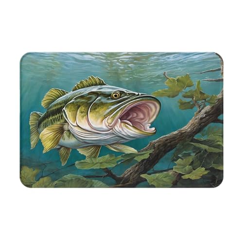 Bedruckter Türteppich für Badezimmer, Schlafzimmer und Büro, 40,6 x 61 cm, weicher rutschfester moderner Indoor-Teppich von DZBDWZXH