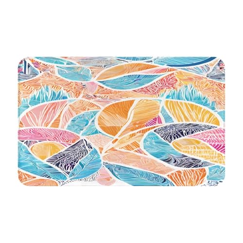 Bedruckter Türteppich für Badezimmer, Schlafzimmer und Büro, 50,8 x 80 cm, weich, rutschfest, modern, für den Innenbereich von DZBDWZXH