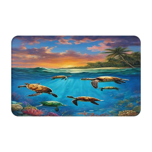 Bedruckter Türteppich für Badezimmer, Schlafzimmer und Büro, 50,8 x 80 cm, weicher rutschfester moderner Indoor-Teppich von DZBDWZXH