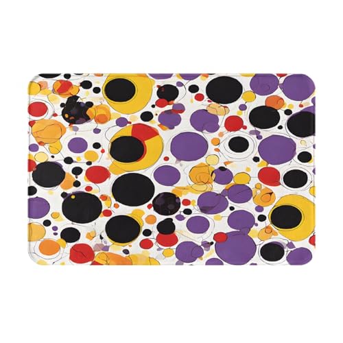 Moderner Retro-Teppich mit Tropfenformen (Mitte des Jahrhunderts), bedruckt, für Badezimmer, Schlafzimmer und Büro, 40,6 x 61 cm, weich, rutschfest, moderne Teppiche für den Innenbereich von DZBDWZXH