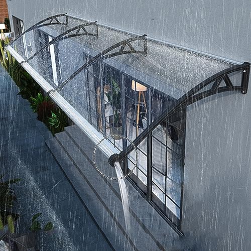 Fenster-Markisen-Türüberdachung, Polycarbonat-Haustür-Außenterrassenabdeckung für Regen-, Schnee-, UV- und Sonnenlichtschutz, Hohlblech von DZDZXQG