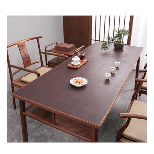 Leder-Teetischset, chinesische wasserdichte Tischdecke, einfarbig, Zen-Desktop, Büro, Tischplatte, schützende, rutschfeste Schreibtischunterlage von DZFXH