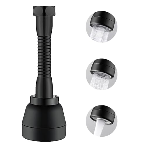 DZGUAI Wasserhahn-Aufsatz 360° Drehbar, Spritzwassersparend, Küchenarmatur-Verlängerung Mit Universal-Adapter-Set, Küchenspüle Zubehör Und Werkzeuge von DZGUAI