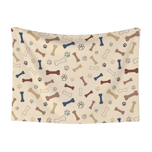 Hundedecke für Couch – niedliche Knochenpfoten-Überwurfdecke, 58 x 40 cm, Haustierdecke für Hunde und Katzen Hundedecke für Couch – niedliche Knochenpfoten-Überwurfdecke, 58 x 40 cm, Haustierdecke für Hunde und Katzen von DZGlobal
