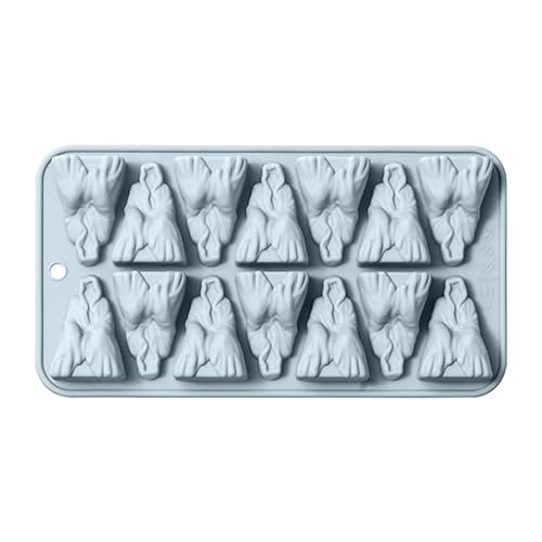 14 Hohlraum Tod Geformtes Silikonharzform Fondant Form Kuchen Lieferungen Gebäckbacken Dekoration Werkzeugseife Form Form von DZHCBNE