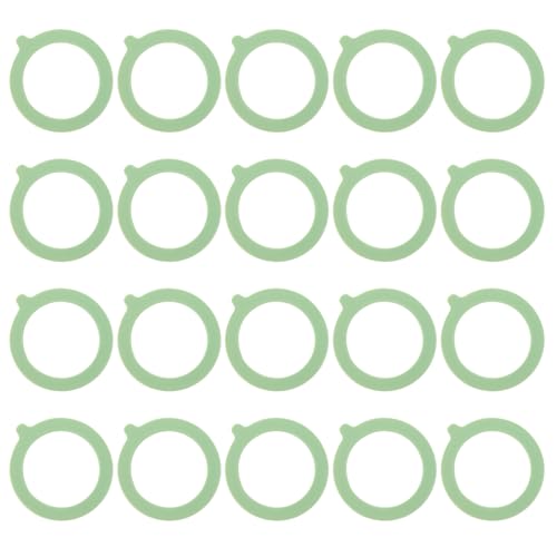 20pcs Leckdichtsdichtung Silikonglasdichtungen Lebensmittelgeschäfte Ersatzringe Für Die Konservierung Von Gläser von DZHCBNE