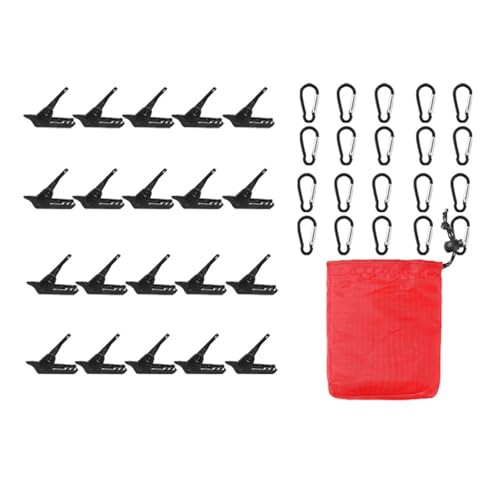 20pcs Plane Clip Clip Windproof Grip Tarpaulin Markisen Klemmen Grip Für Outdoor Aktivitätslager Zelt Wandercamping Camping Markise Klemmen von DZHCBNE