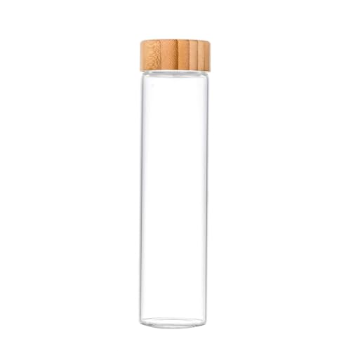 24 Stücke Robuster Glas Spizerlager Jar Set Mit Bambusabdeckungen Deckel Deckel Und Mehrzwecketikett Haushalt Täglicher Gebrauch von DZHCBNE