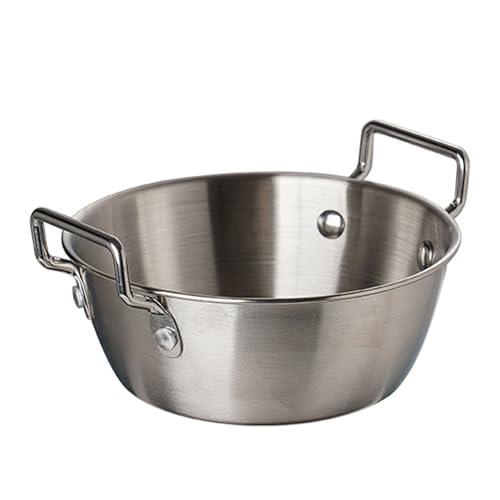 4pcs Edelstahl Doppelohrschalen Robuste Und Korrosionsbeständige Nudelnschalen Perfekt Für Familienversammlungen von DZHCBNE