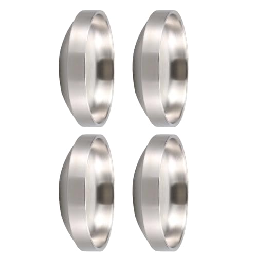 4pcs Edelstahl Runde Sauce Gerichte Doppelschicht Kleine Teller Gewürzschalen Eintauchschüssel Vorspeisenplatten von DZHCBNE