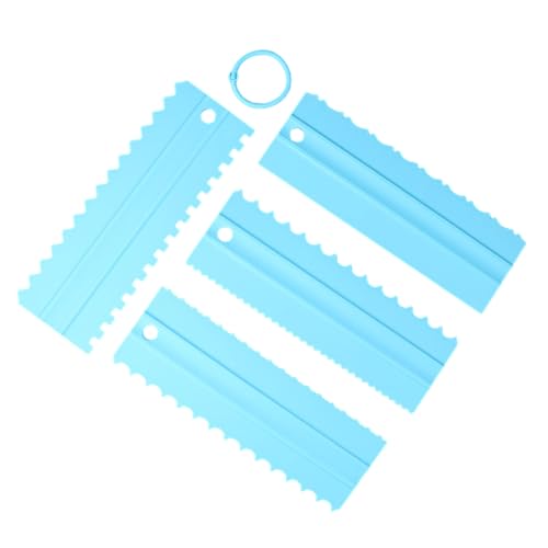 4pcs Kuchencreme Schaber Gebäckbauer Cutter Scraper Unregelmäßige Zähnekanten Smoothers Werkzeug Fondant Cake Slicer Kuchen Backwerkzeug von DZHCBNE