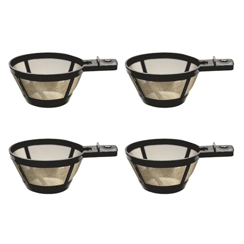 4pcs Wiederverwendbare Kaffeefilter 80 Meshes Premium Kaffeefilterkorb 80 Meshes Für Konstante Kaffeequalität Gefertigt von DZHCBNE