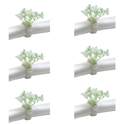 6pcs Elegante Serviette Schnallen Grüne Blätter Hochzeitsdekoration Einfache Servietteschnalle von DZHCBNE
