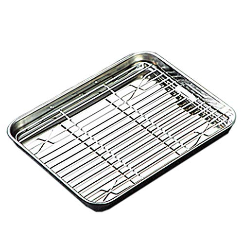 Backblech Tablett Mit Abnehmbarem Rack Set Edelstahlkühlpfanne Für Ofen Geschirrspüler Sicher von DZHCBNE