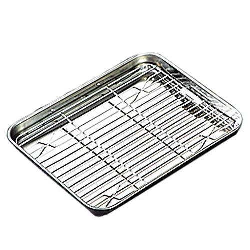 Backblech Tablett Mit Abnehmbarem Rack Set Edelstahlkühlpfanne Für Ofen Geschirrspüler Sicher von DZHCBNE