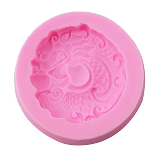 Chinesische Drachen Silikonform Runde Drache Designs Silikon Fondant Schimmel von DZHCBNE