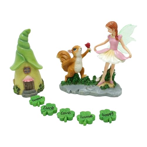 DZHCBNE Eichhörnchenstatue Für Gartendekoration Shamrocks Mädchen Und Rasengründe Ornament Eichhörnchen Und Mädchenskulptur DZHCBNE Eichhörnchenstatue Für Gartendekoration Shamrocks Mädchen Und Rasengründe Ornament Eichhörnchen Und Mädchenskulptur von DZHCBNE
