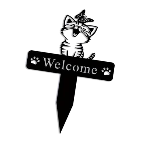 DZHCBNE Moderne Eisenkatze Ornament Für Gartenbegeisterte Willkommenszeichen Mit Einzigartigen Gartenstyling Praktische Eisengartendekoration DZHCBNE Moderne Eisenkatze Ornament Für Gartenbegeisterte Willkommenszeichen Mit Einzigartigen Gartenstyling Praktische Eisengartendekoration von DZHCBNE