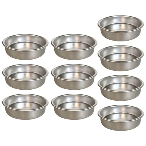 Set Von 10 Kleinen Kuchen Aluminiumformen Nicht Stick Cupcakes Backbecher Metallpudding Und Darioles Formen Western Cake Tasse von DZHCBNE