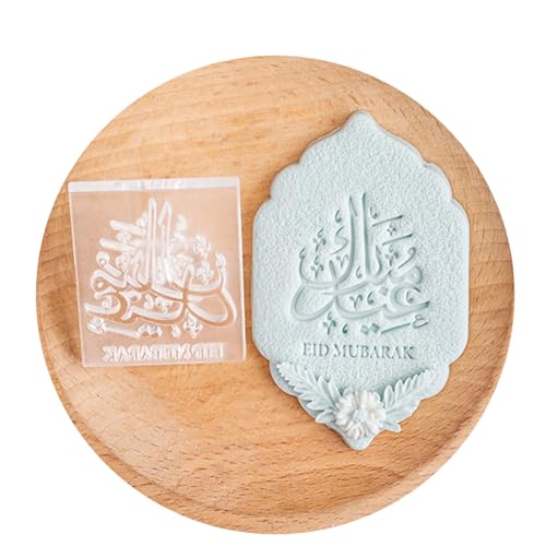 Eid Festival Biscuit Form Ramadans Cookie Formmarkenhitze Resistentes Acryl Backkuchen Werkzeug Küchenzubehör von DZHCBNE