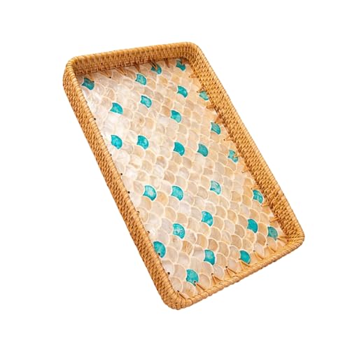 Farbenfrohe Blüte Rattan Tablett Tragbares Accessoire Für Die Organisation Von Snacks In Küchenartikeln Und Speisesaal Raumsparungen Farbenfrohe Blüte Rattan Tablett Tragbares Accessoire Für Die Organisation Von Snacks In Küchenartikeln Und Speisesaal Raumsparungen von DZHCBNE