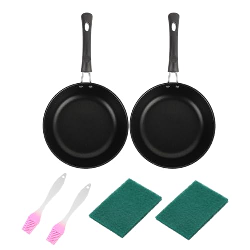 Miniatur Nicht Stick Pfannen 12 Cm Mit Hitzebeständigem 2 Reinigungsbürsten Für Eine Bequeme Küchenkochen von DZHCBNE