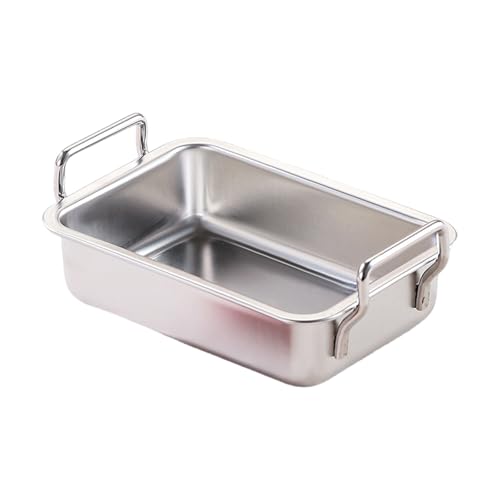 Rostbeständige Backpfanne Für Gesunde Kochen Edelstahl Ofen Brownies Lasagne Tablett Mit Griffküchenversorgung von DZHCBNE