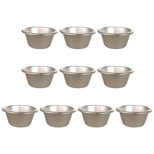 Set Von 10 Kleinen Kuchen Aluminiumformen Nicht Stick Cupcakes Backbecher Metallpudding Und Darioles Formen Western Cake Tasse von DZHCBNE