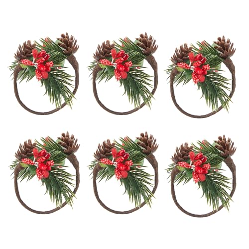 Set Von 6 Gewebehaltern Pflanzen Weihnachtsgewebeschnallen Weihnachtspflanze Servietti Ringe Für Gewebedekore Geeignet Set Von 6 Gewebehaltern Pflanzen Weihnachtsgewebeschnallen Weihnachtspflanze Servietti Ringe Für Gewebedekore Geeignet von DZHCBNE
