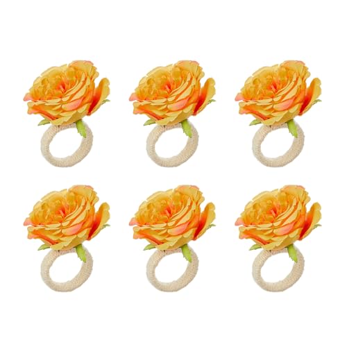 Set Von 6 Künstlichen Blumen Serviettenringen Eleganter Gewebehalter Für Und Partysentischdekorationen Für Hochzeiten Set Von 6 Künstlichen Blumen Serviettenringen Eleganter Gewebehalter Für Und Partysentischdekorationen Für Hochzeiten von DZHCBNE