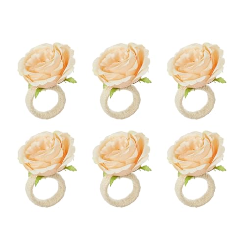 Set Von 6 Künstlichen Blumen Serviettenringen Eleganter Gewebehalter Für Und Partysentischdekorationen Für Hochzeiten Set Von 6 Künstlichen Blumen Serviettenringen Eleganter Gewebehalter Für Und Partysentischdekorationen Für Hochzeiten von DZHCBNE