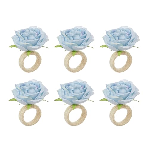 Set Von 6 Künstlichen Blumen Serviettenringen Eleganter Gewebehalter Für Und Partysentischdekorationen Für Hochzeiten Set Von 6 Künstlichen Blumen Serviettenringen Eleganter Gewebehalter Für Und Partysentischdekorationen Für Hochzeiten von DZHCBNE