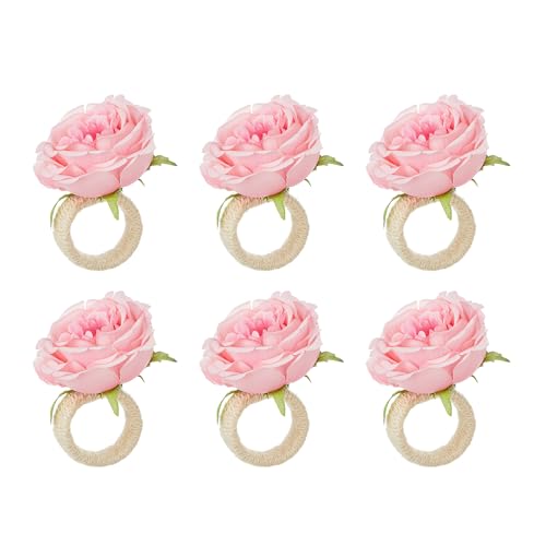 Set Von 6 Künstlichen Blumen Serviettenringen Eleganter Gewebehalter Für Und Partysentischdekorationen Für Hochzeiten Set Von 6 Künstlichen Blumen Serviettenringen Eleganter Gewebehalter Für Und Partysentischdekorationen Für Hochzeiten von DZHCBNE