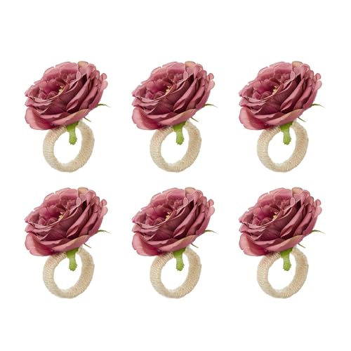 Set Von 6 Künstlichen Blumen Serviettenringen Eleganter Gewebehalter Für Und Partysentischdekorationen Für Hochzeiten Set Von 6 Künstlichen Blumen Serviettenringen Eleganter Gewebehalter Für Und Partysentischdekorationen Für Hochzeiten von DZHCBNE