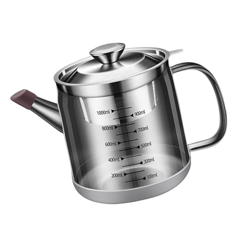 Stabil 1L Edelstahlsiegertöpfe Speiseölabscheider Zum Filtern Und Speichern Von Sojabohnenmilch Und Tees Stabil 1L Edelstahlsiegertöpfe Speiseölabscheider Zum Filtern Und Speichern Von Sojabohnenmilch Und Tees von DZHCBNE