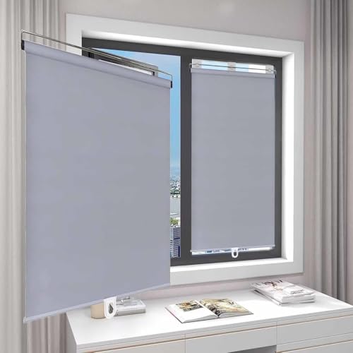 DZHTUF Rollos Mit Federsystem, Einziehbare Rollos, 40x150cm 65x150cm 105x150cm 150x200cm, Tragbare Temporäre Jalousien, Isolierte Verdunkelung Vorhänge, Ohne Bohren,Grey-75x150cm/30x59in DZHTUF Rollos Mit Federsystem, Einziehbare Rollos, 40x150cm 65x150cm 105x150cm 150x200cm, Tragbare Temporäre Jalousien, Isolierte Verdunkelung Vorhänge, Ohne Bohren,Grey-75x150cm/30x59in von DZHTUF