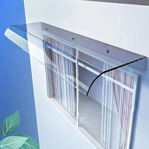 DZHTUF Veranda-Vordach,unsichtbare Regendächer,Transparente Überdachung für draußen,Polycarbonat-Markisen,Haustürdach,Regenschutz für Fenster,türvordach schmal,W×L-40×300cm/16 * 118in von DZHTUF